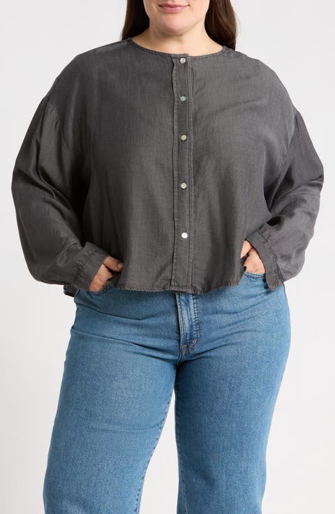 Round Neck Tencel Lyocell Shirt