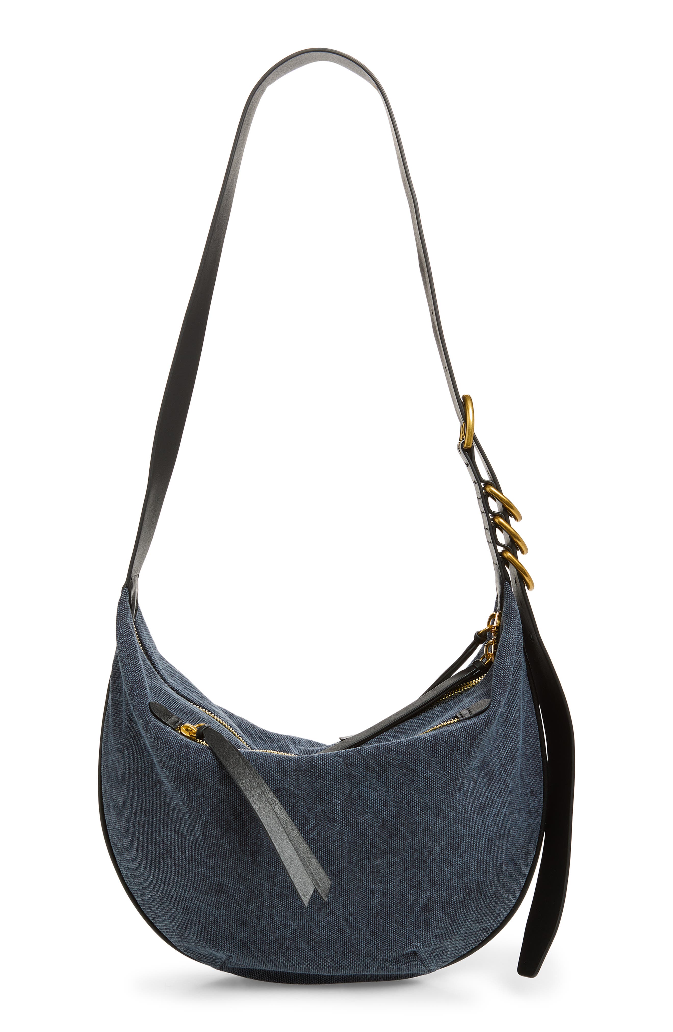 rag & bone Medium Mercer Hobo Bag, Alternate, color, Midnight