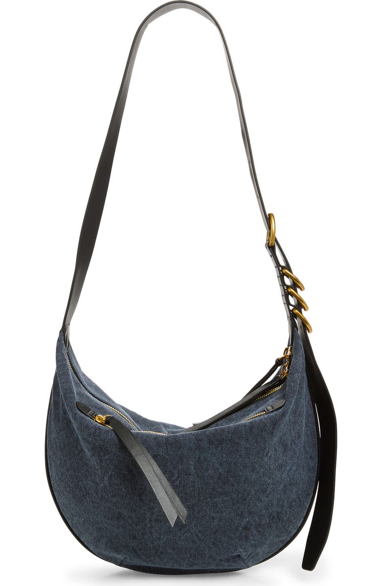 rag & bone Medium Mercer Hobo Bag, Alternate, color, Midnight