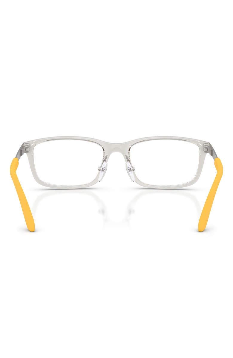 Emporio Armani Kids' 49mm Rectangle Optical Glasses, Alternate, color, Transparent Grey / Demo Lens