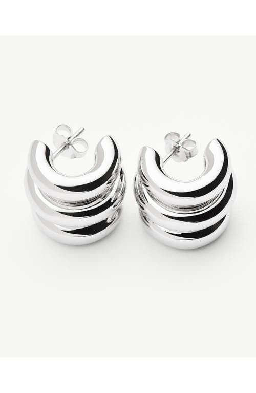 Missoma Chubby Triple Ridge Small Hoop Earrings