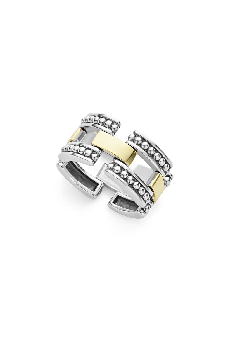 Link Ring & Bracelet Set, Alternate, color, SILVER/ GOLD