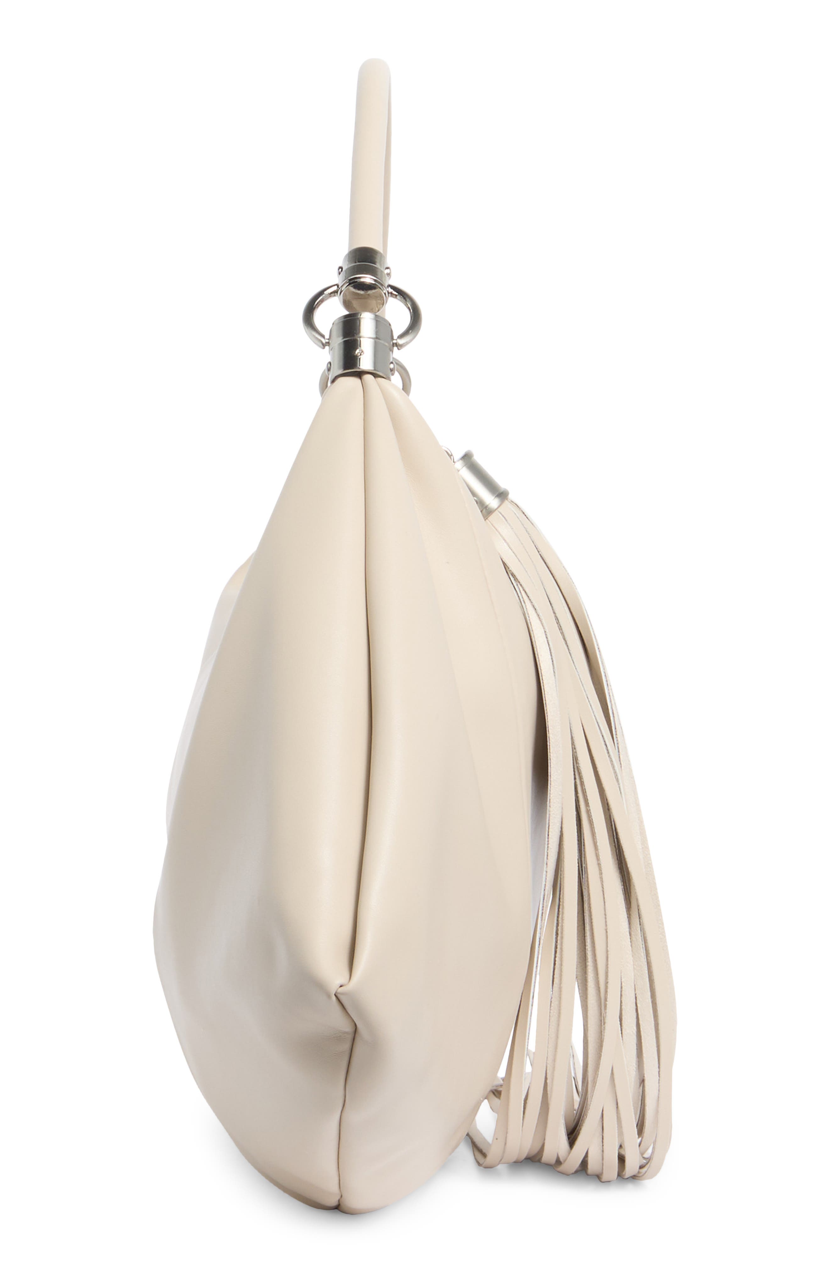 Tassel Shoulder Bag, Alternate, color, ALMOND