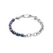 COEUR DE LION Bracelet Precious Fusion Link Chain Blue-Silver