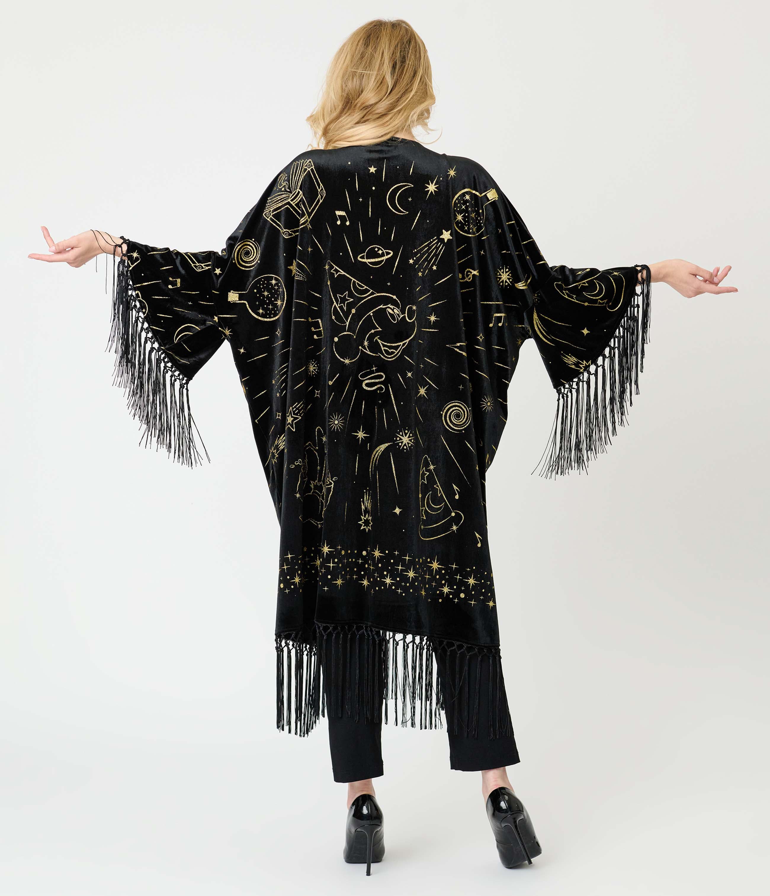 Burnout Fringe Shawl Coat - image 2