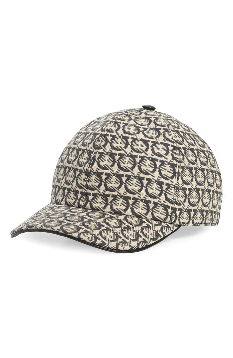 FERRAGAMO Salvatore Ferragamo Gancini Logo Baseball Cap, Main, color,