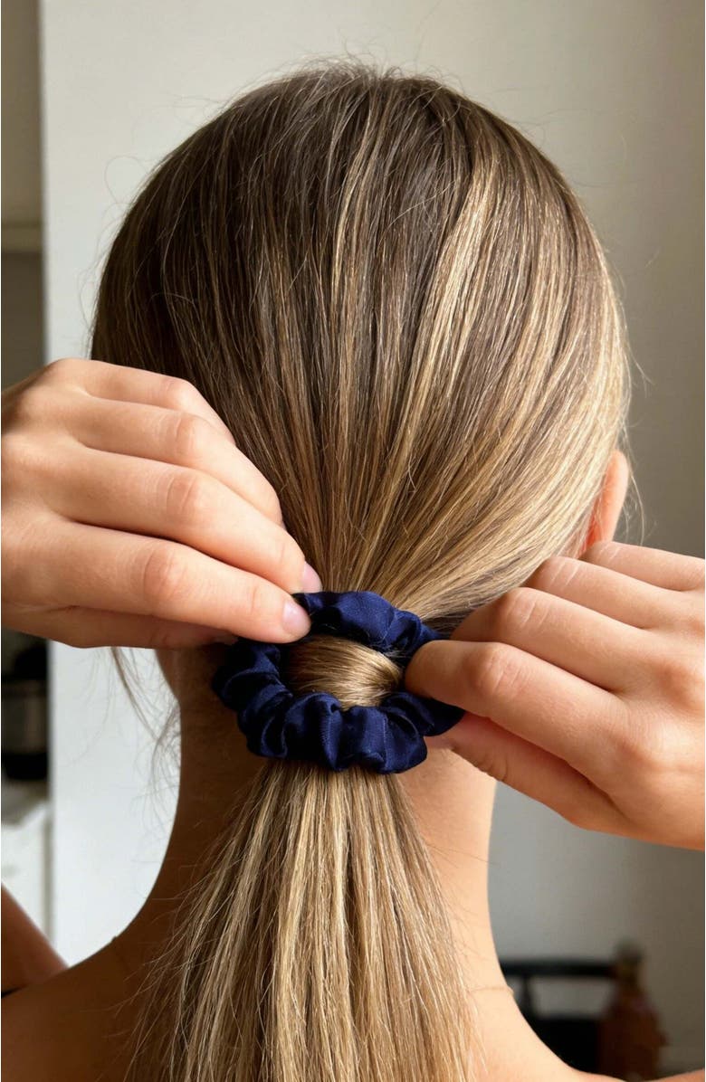 SILKSILKY Pure Silk 3-Pack Scrunchies, Alternate, color, Black