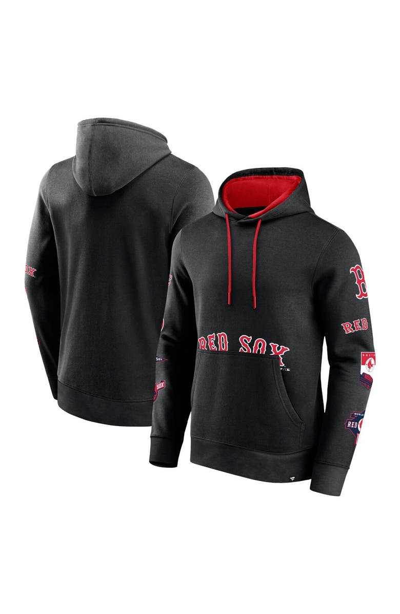 FANATICS Men's Fanatics Branded Black Boston Red Sox Wild Winner Pullover Hoodie, Alternate, color, Black