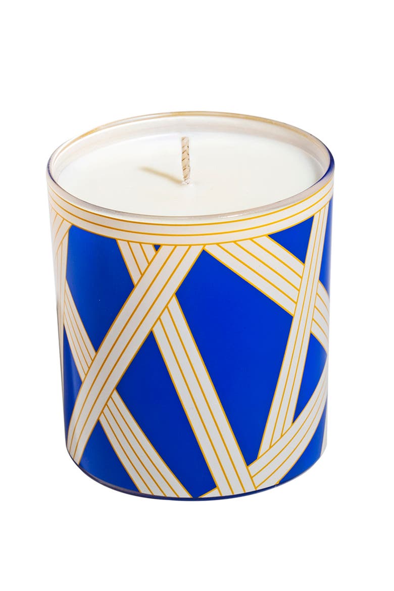 Scented Candle NASTRI 220gr  Bicolore 2 Blue diam. 3.3", H 3.5", Main, color, Blue