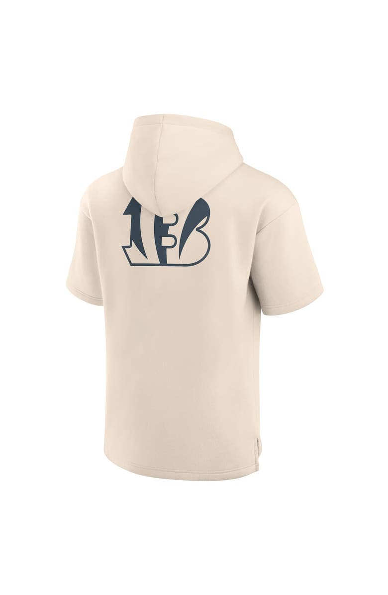 FANATICS Men's Fanatics Cream Cincinnati Bengals Elements Future Ground Lettering Short Sleeve Pullover Hoodie, Alternate, color, Cream