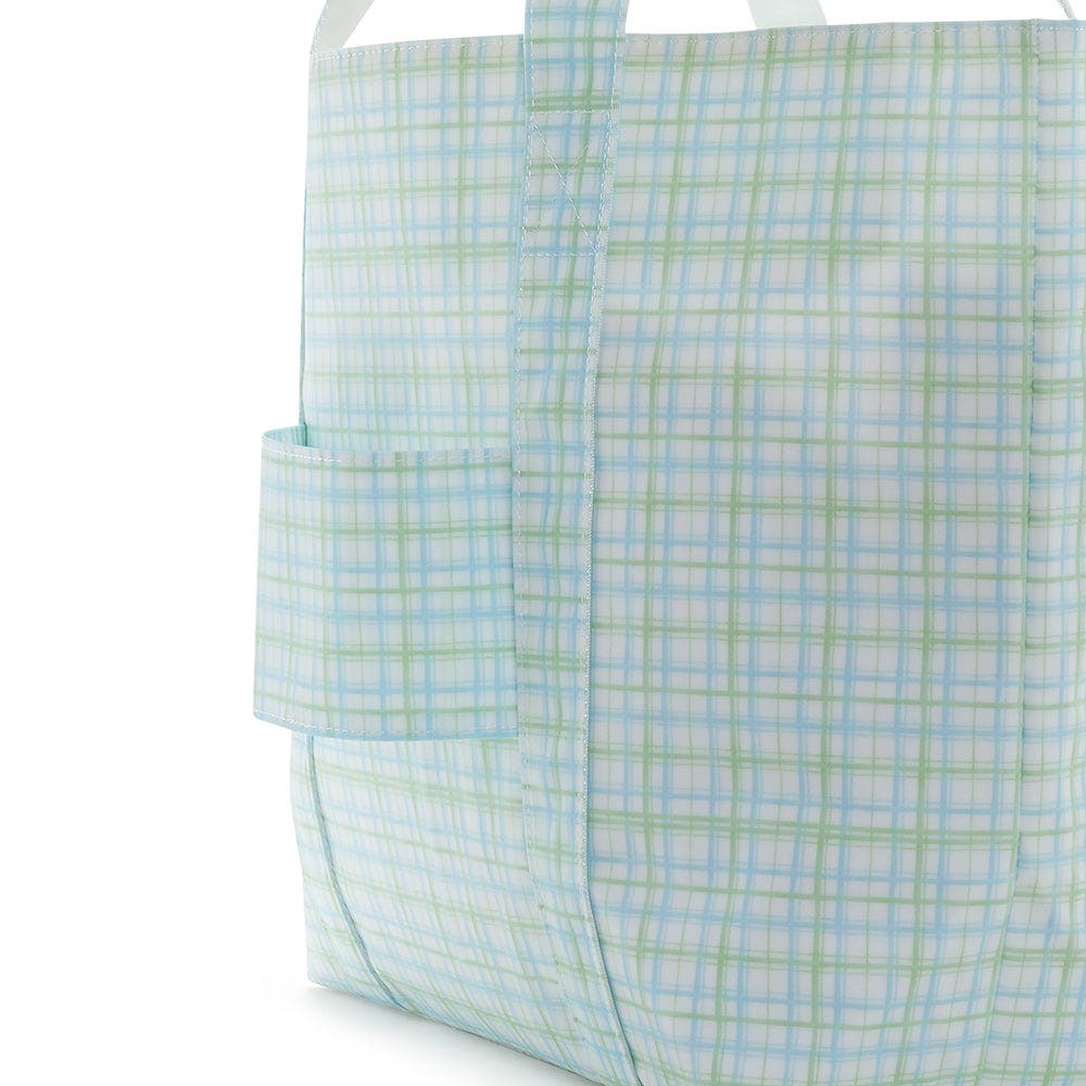 TRVL Design Classic Plaid Green Tote, Alternate, color, Green