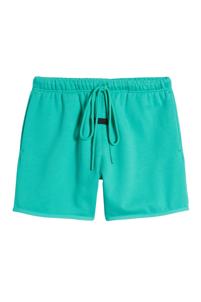 Cotton Blend Sweat Shorts, Alternate, color, MINT LEAF