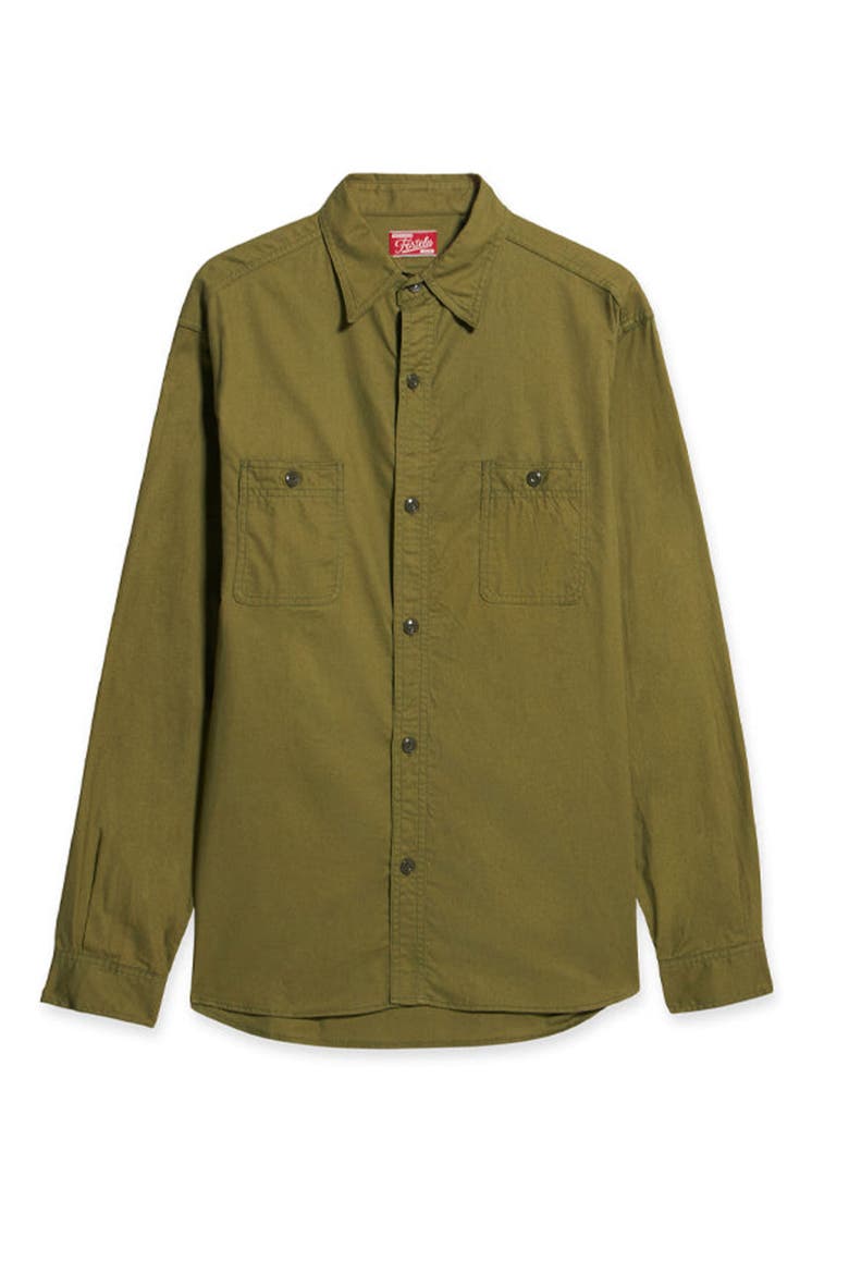 Otero Cotton Shirt, Main, color, GREEN