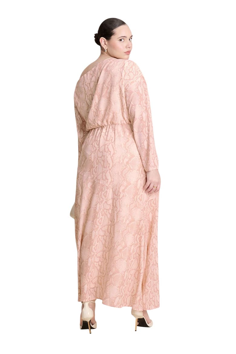 One Shoulder Asym Dress, Alternate, color, SNAKESKIN SHEER