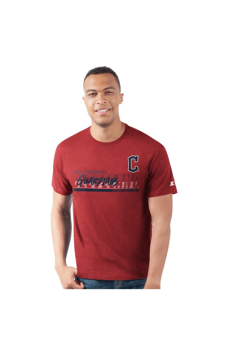 STARTER Men's Starter  Red Cleveland Guardians Prime Time Team T-Shirt, Alternate, color, Red