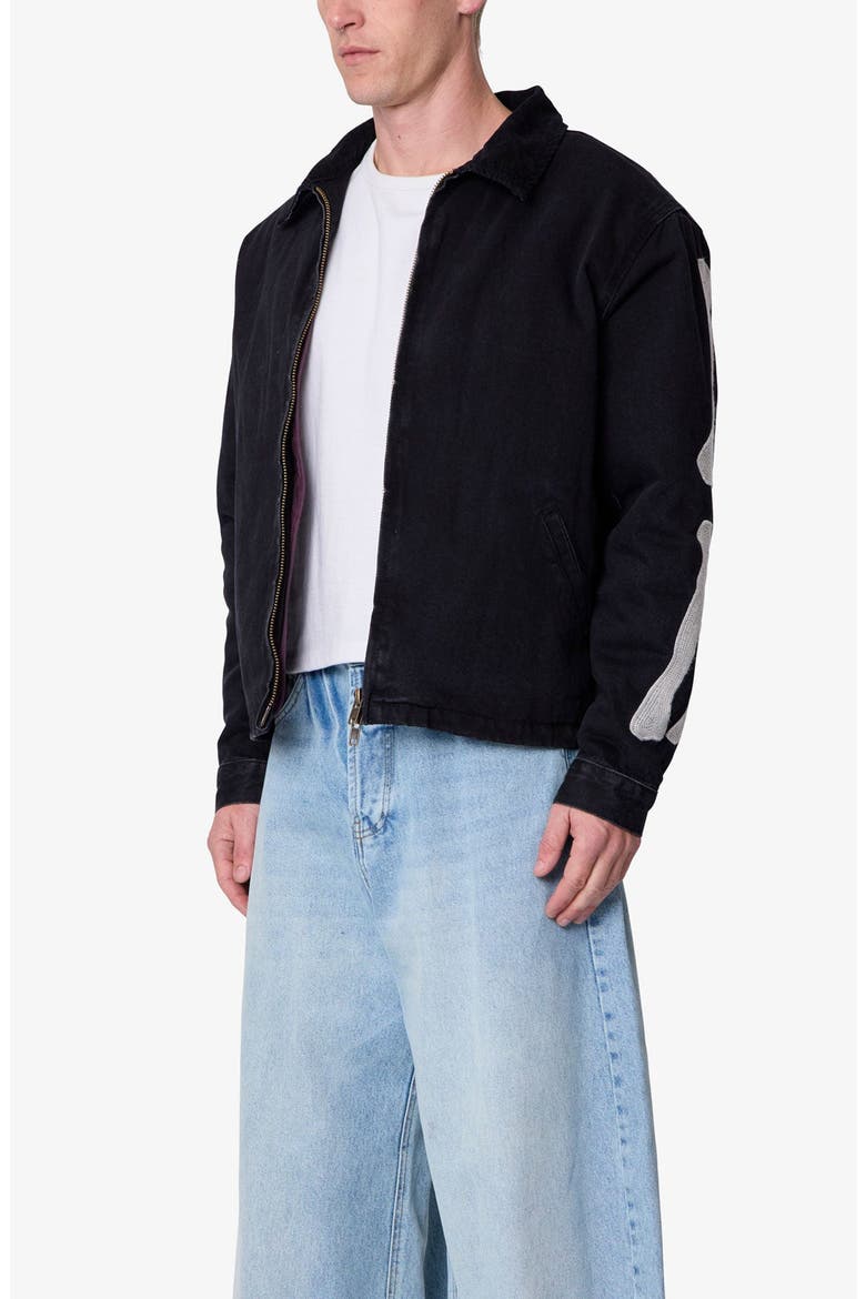 Skeleton Work Jacket, Alternate, color, BLACK