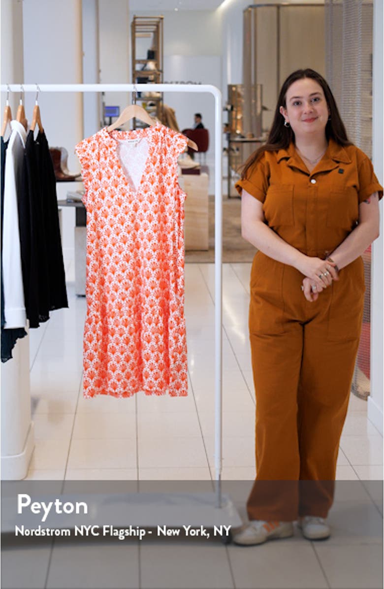 Daisy Shell Print Shift Dress, sales video thumbnail