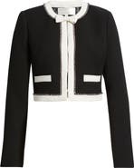 LoveShackFancy Ralphette Crystal Trim Colorblock Jacket
