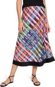NIC+ZOE Rainbow Macaroon Cotton A-Line Skirt
