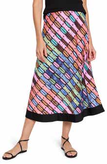 NIC+ZOE Rainbow Macaroon Cotton A-Line Skirt
