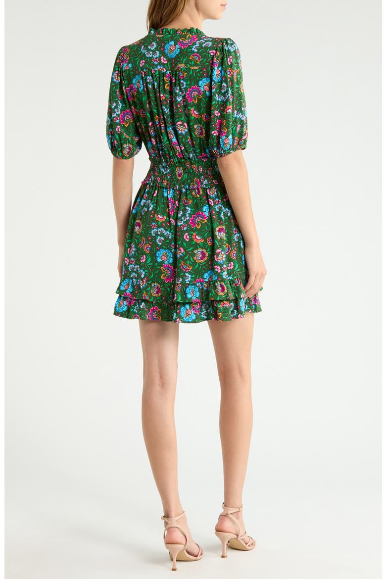 Jurie Smocked Waist Minidress, Alternate, color, KELLY-MULTI