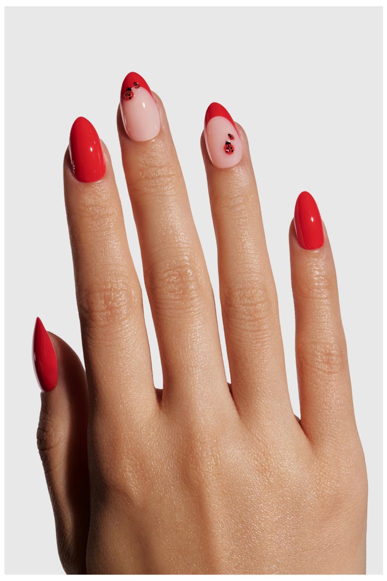 3D Ladybug Press On Nails, Alternate, color, 3D LADY BUG