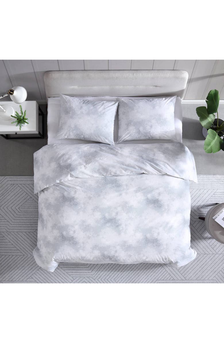 CITY SCENE Koto Clouds Cotton Duvet Cover Set, Alternate, color, Grey