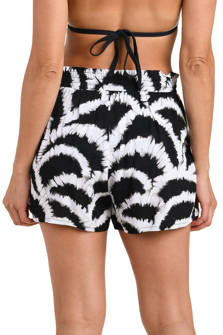 Woven Shadows Cover-Up Shorts, Alternate, color, BLACK