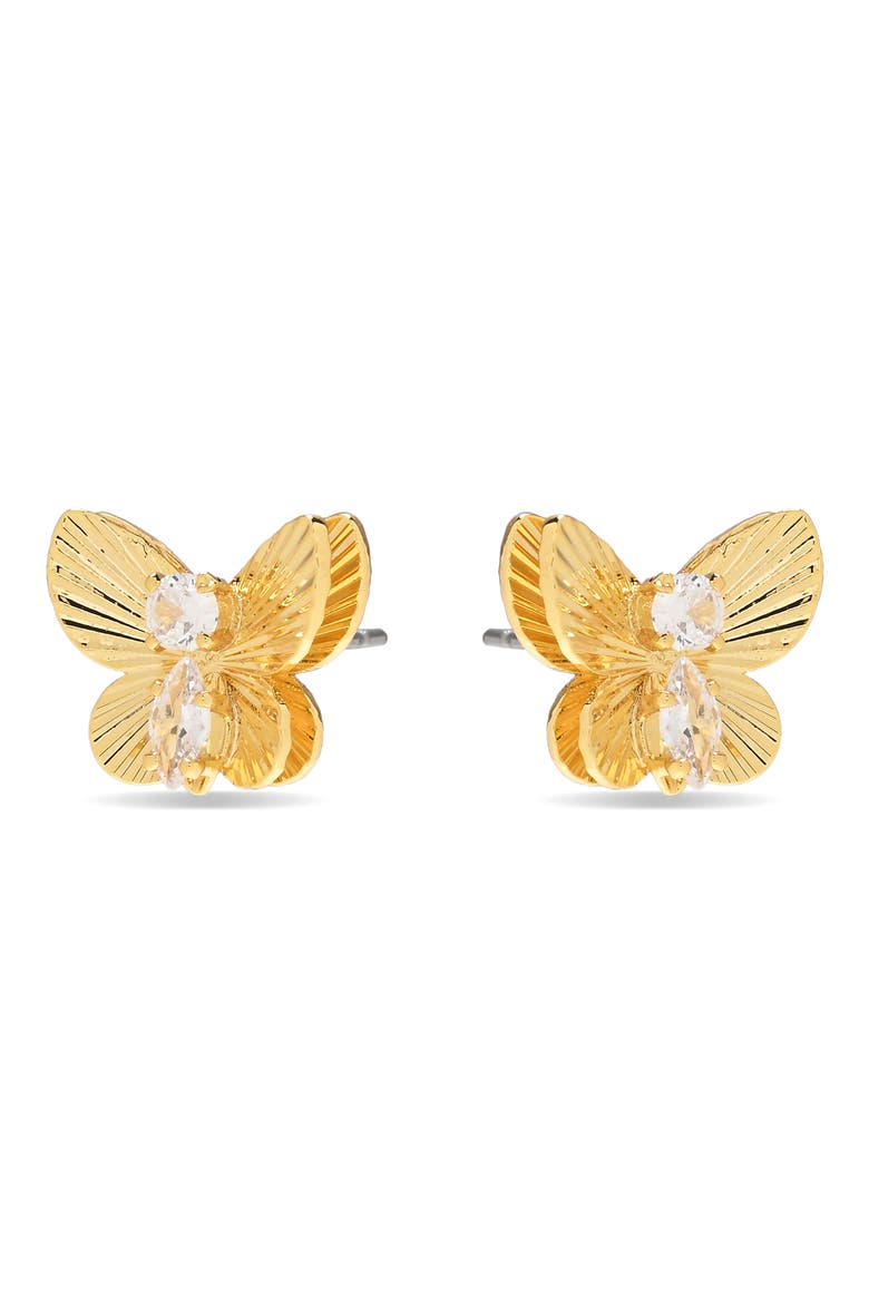 Falicity Set of 3 Cubic Zirconia Stud Earrings, Alternate, color, GOLD