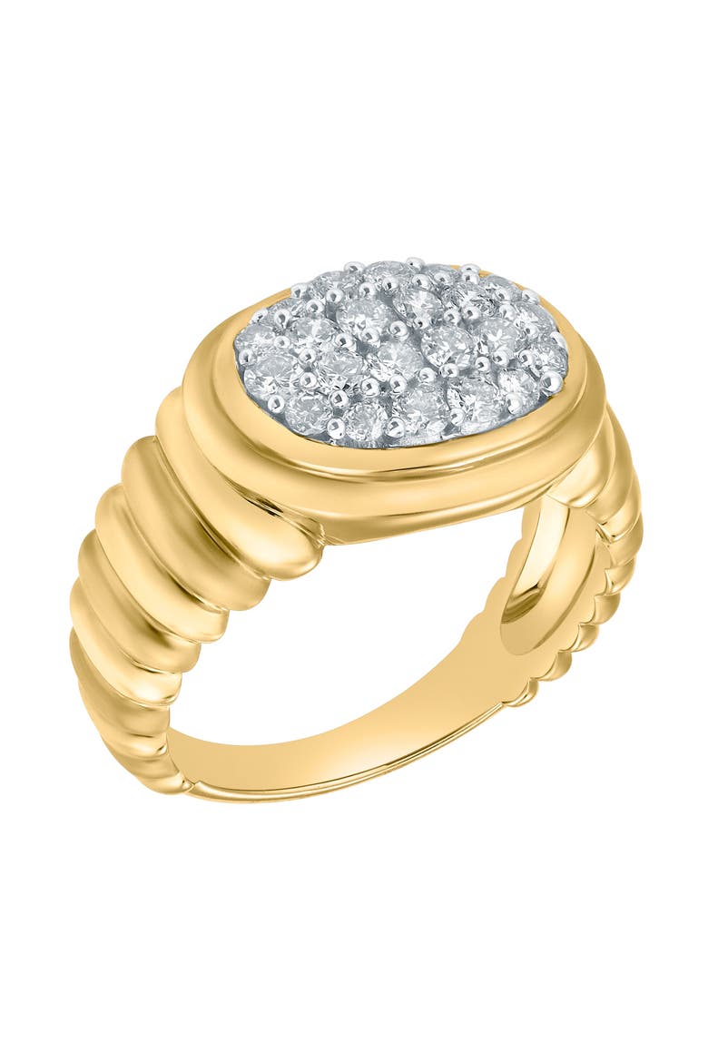 Celeste 0.6 Ct 14K Gold Puff Diamond Ring, Alternate, color, 14K Yellow Gold