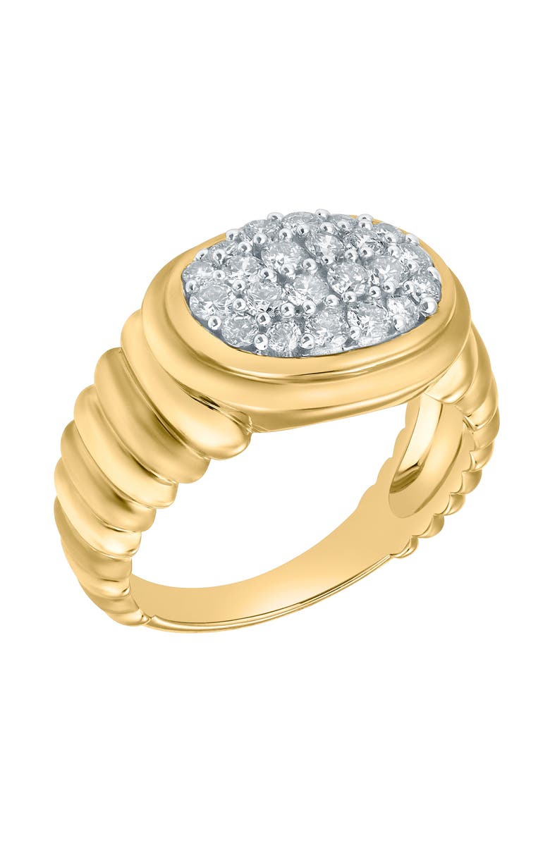 LuvMyJewelry Celeste 0.6 Ct 14K Gold Puff Diamond Ring, Alternate, color, 14K Yellow Gold