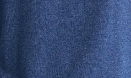 Tom Baine Solid Quarter Zip Pullover In Denim Blue