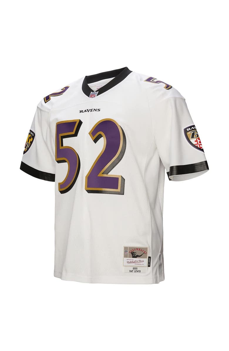 Mitchell & Ness Men's Mitchell & Ness Ray Lewis White Baltimore Ravens 2000 Legacy Replica Jersey, Alternate, color,