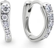 Monica Vinader Riva Pavé Lab Grown Diamond Huggie Hoop Earrings