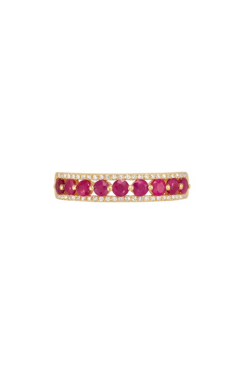 Diamond & Ruby Band Ring