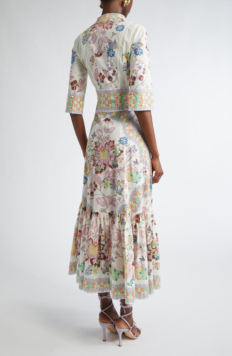 Etro Floral Paisley Maxi Dress, Alternate, color, Stampa F.do Bianco