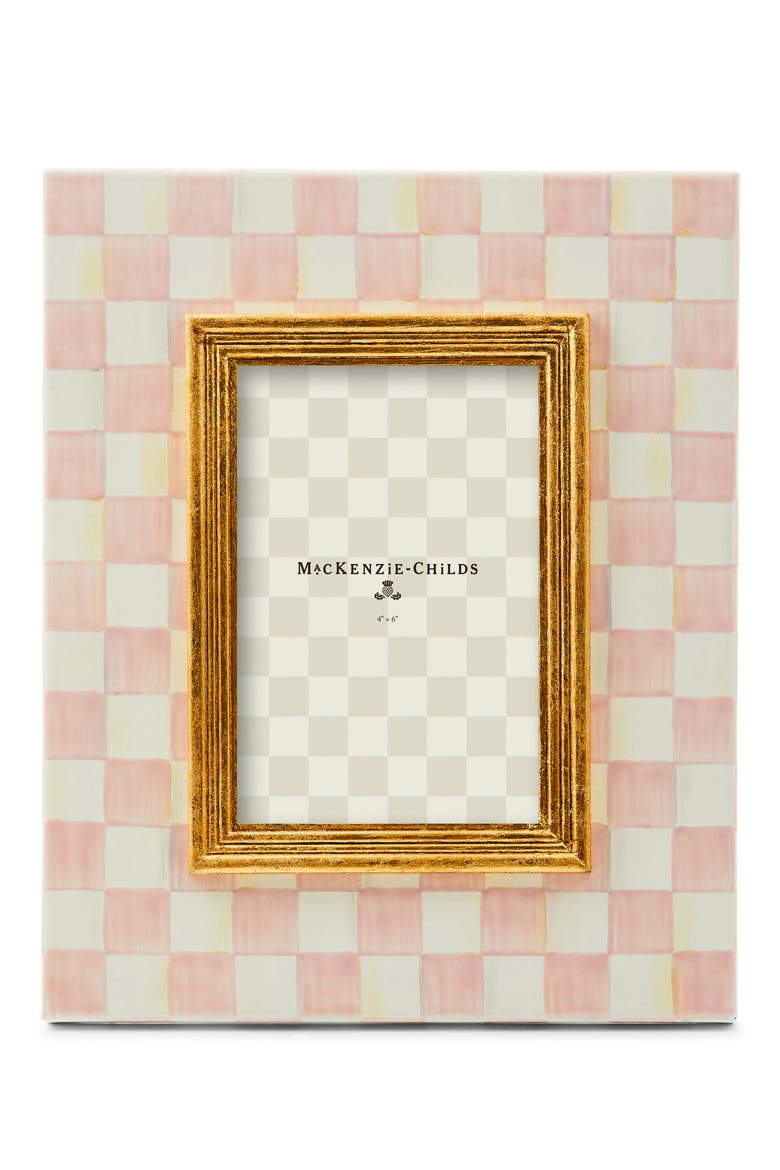 Rosy Check Enameled Steel 4 x 6-Inch Picture Frame, Main, color, ROSY