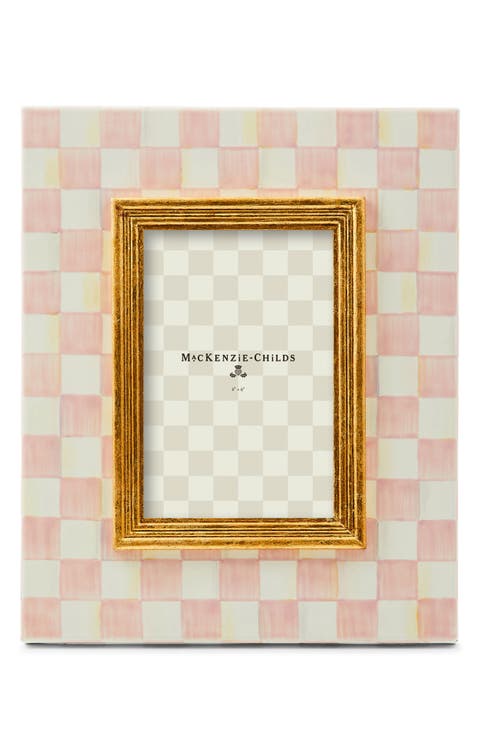 Rosy Check Enameled Steel 4 x 6-Inch Picture Frame