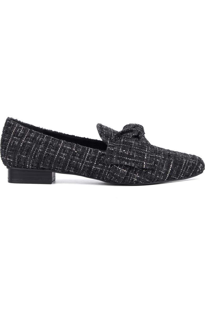 NEW YORK AND COMPANY Dominica Bow Loafer, Alternate, color, Black/White