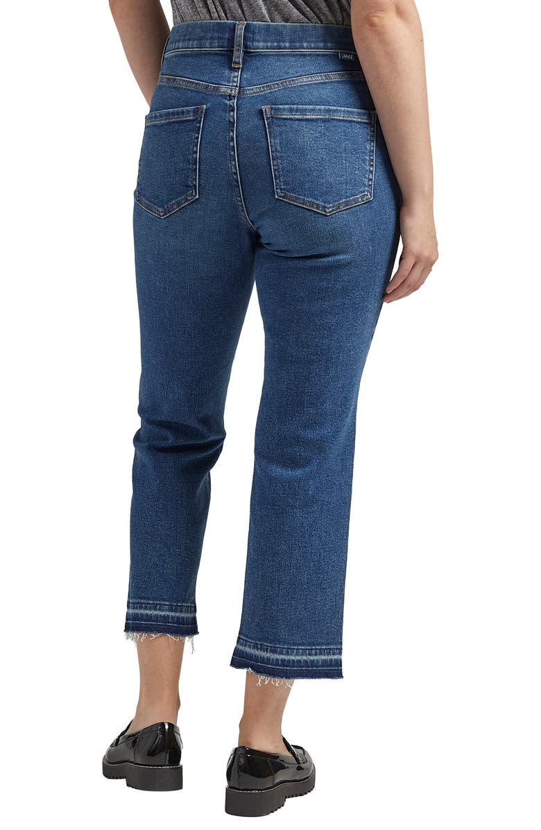 JAG Valentina Pull-On High Waist Raw Hem Crop Straight Leg Jeans, Alternate, color, 