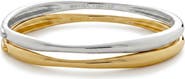 Monica Vinader Nura Set of 2 Two-Tone Sterling Silver Bangle Bracelets