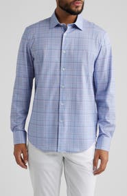Bugatchi James OoohCotton® Plaid Button-Up Shirt