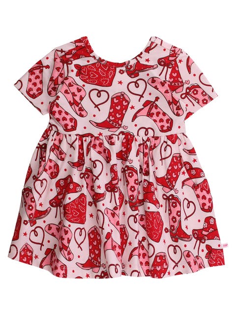 Knit Short Sleeve Twirl Dress (Little Kid)