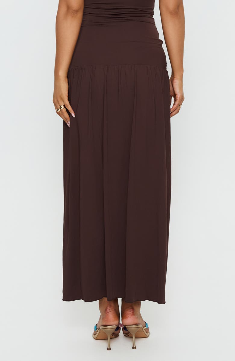 Princess Polly Alexe Ruched Strapless Maxi Dress, Alternate, color, Chocolate