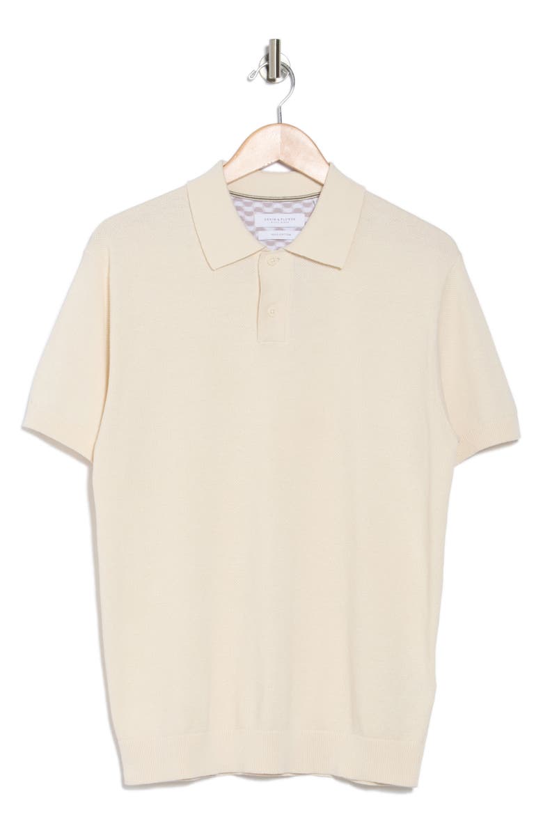 DENIM AND FLOWER Texture Sweater Polo, Alternate, color,