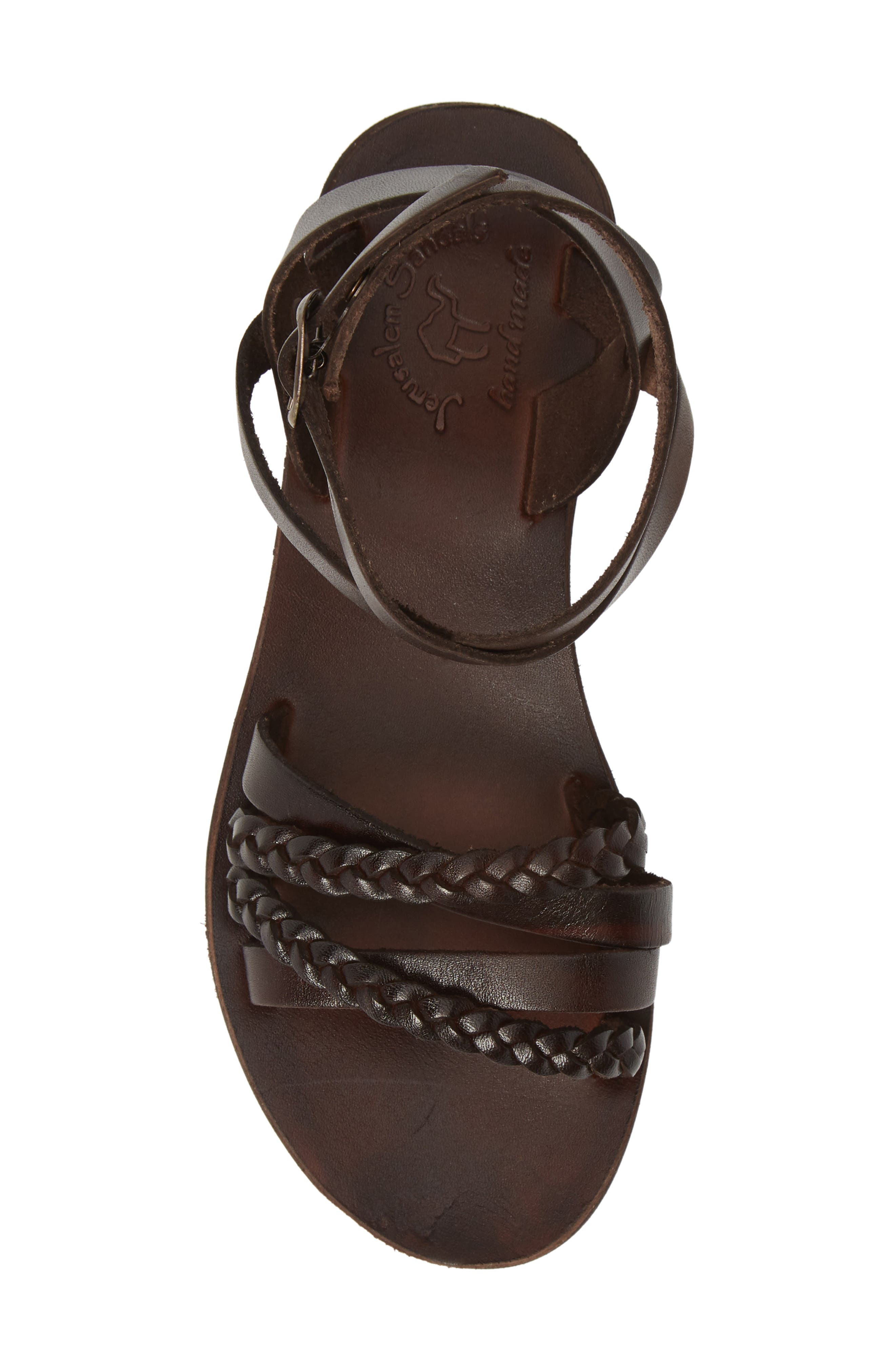 Asa Wrap Sandal, Alternate, color, BROWN LEATHER