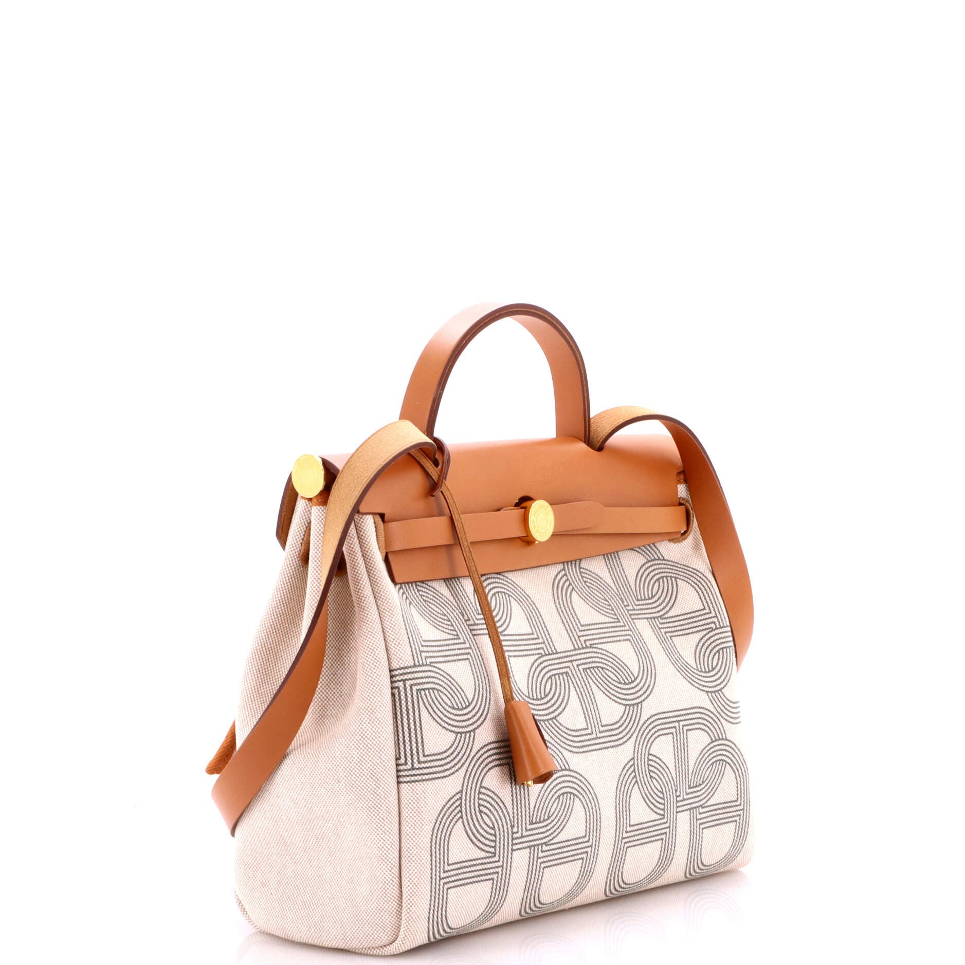 Pre-Owned Hermes Herbag Zip Circuit 24 Vache Hunter and Leather 31, Alternate, color, Gold