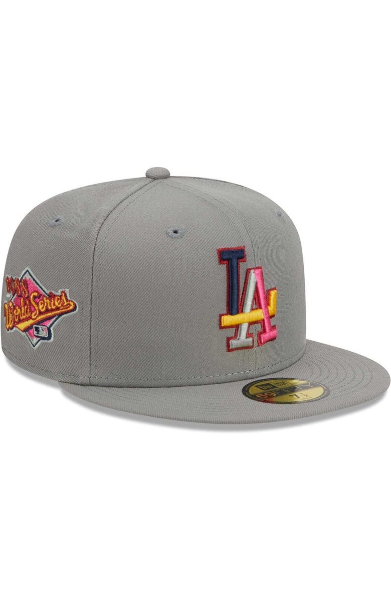 New Era Men's New Era Gray Los Angeles Dodgers Color Pack 59FIFTY Fitted Hat, Main, color, Gray