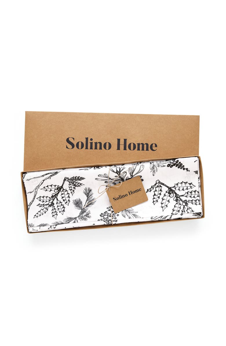 Solino Home Linen Placemats - Winter Forest, 14" x 19", Alternate, color, Black/White