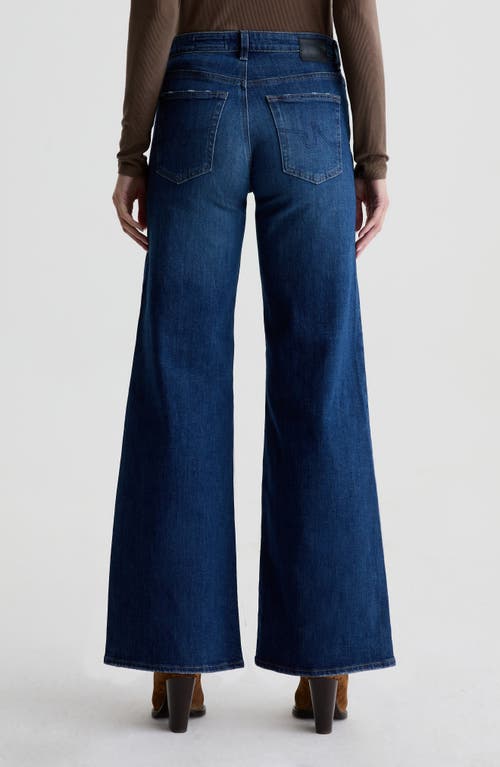 Ag Stella Mid Rise Wide Leg Palazzo Jeans In Blue